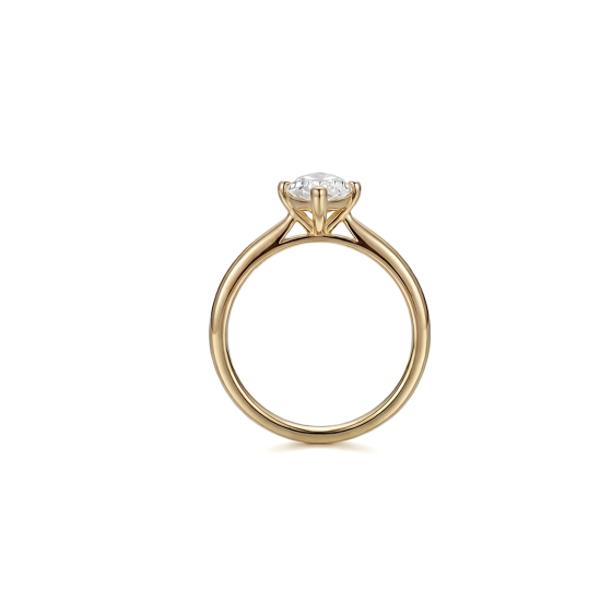 Yellow Gold Marquise Single Diamond Ring