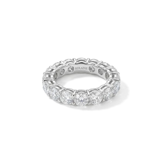 Oval full eternity diamond ring