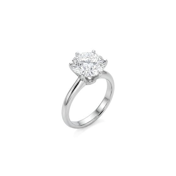 White Gold Six-Prong Ring