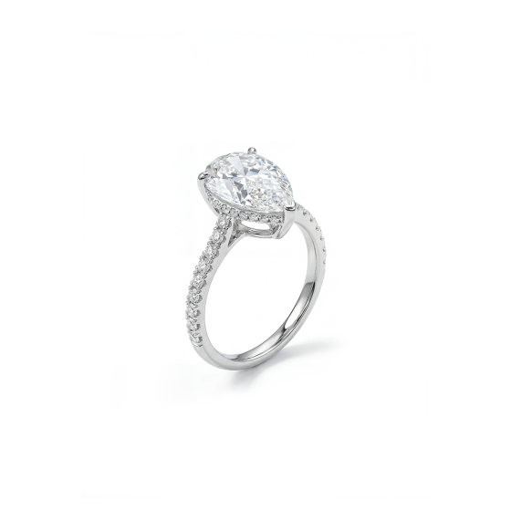 White Gold Pear Shape Eternity Band