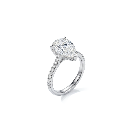 White Gold Pear Shape Diamond Eternity Band