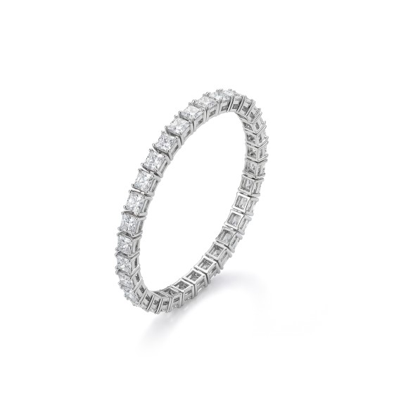 white gold pave-set diamond bracelet