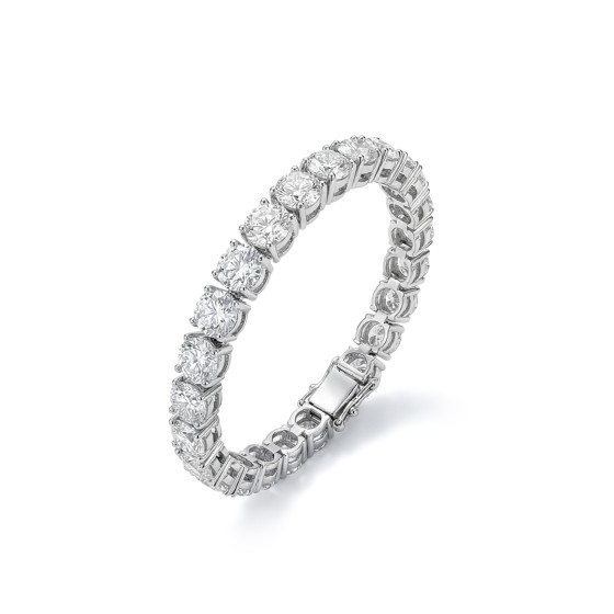 white gold pave-set diamond bracelet
