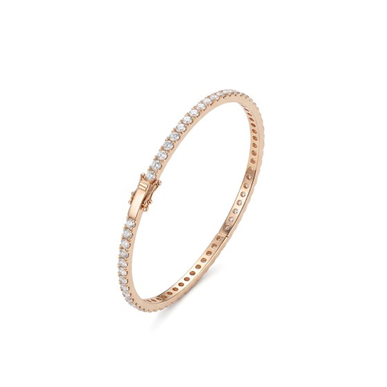 Rose gold diamond tennis bracelet