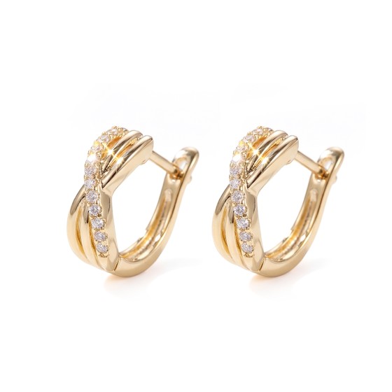 Gold-Tone Retro Cross Ear Cuff