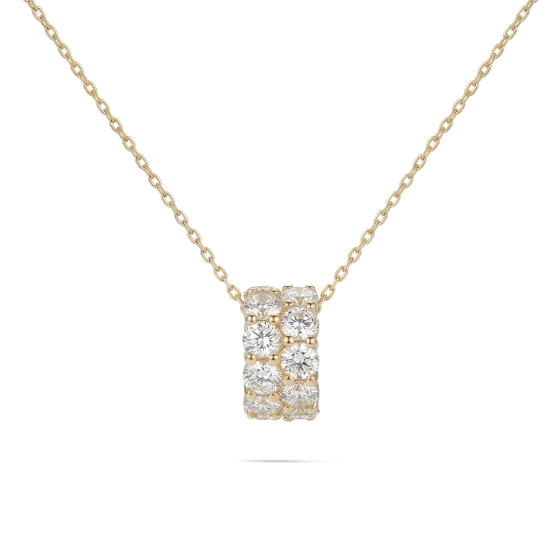 Yellow Gold Paved Diamond Waist Necklace